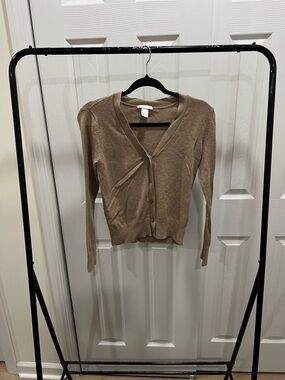 H&M Women's V-Neck Button Cardigan - Light Brown